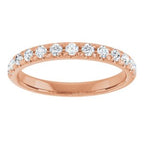 French-Set Accented Engagement Ring or Band