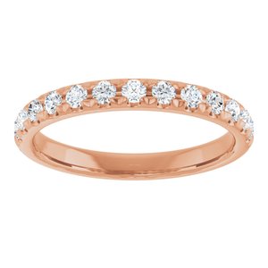French-Set Accented Engagement Ring or Band