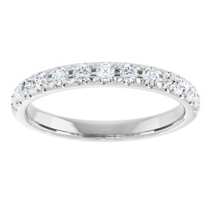 French-Set Accented Engagement Ring or Band
