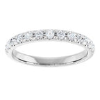 French-Set Accented Engagement Ring or Band