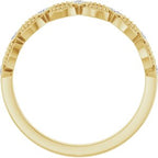 Bezel-Set Stackable Ring