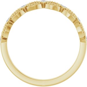 Bezel-Set Stackable Ring