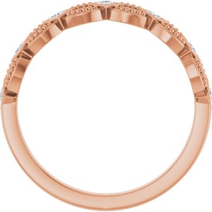 Bezel-Set Stackable Ring