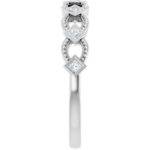 Bezel-Set Stackable Ring