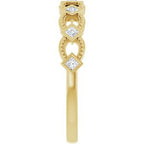 Bezel-Set Stackable Ring
