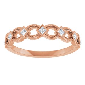Bezel-Set Stackable Ring