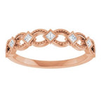 Bezel-Set Stackable Ring