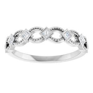Bezel-Set Stackable Ring