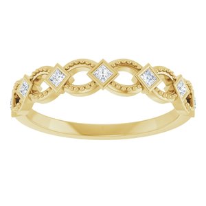 Bezel-Set Stackable Ring