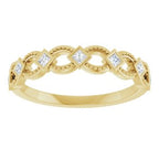 Bezel-Set Stackable Ring