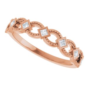 Bezel-Set Stackable Ring