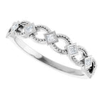 Bezel-Set Stackable Ring