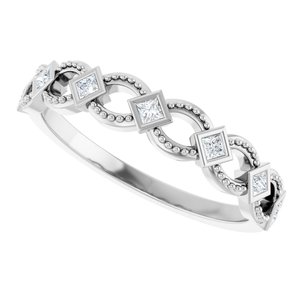 Bezel-Set Stackable Ring