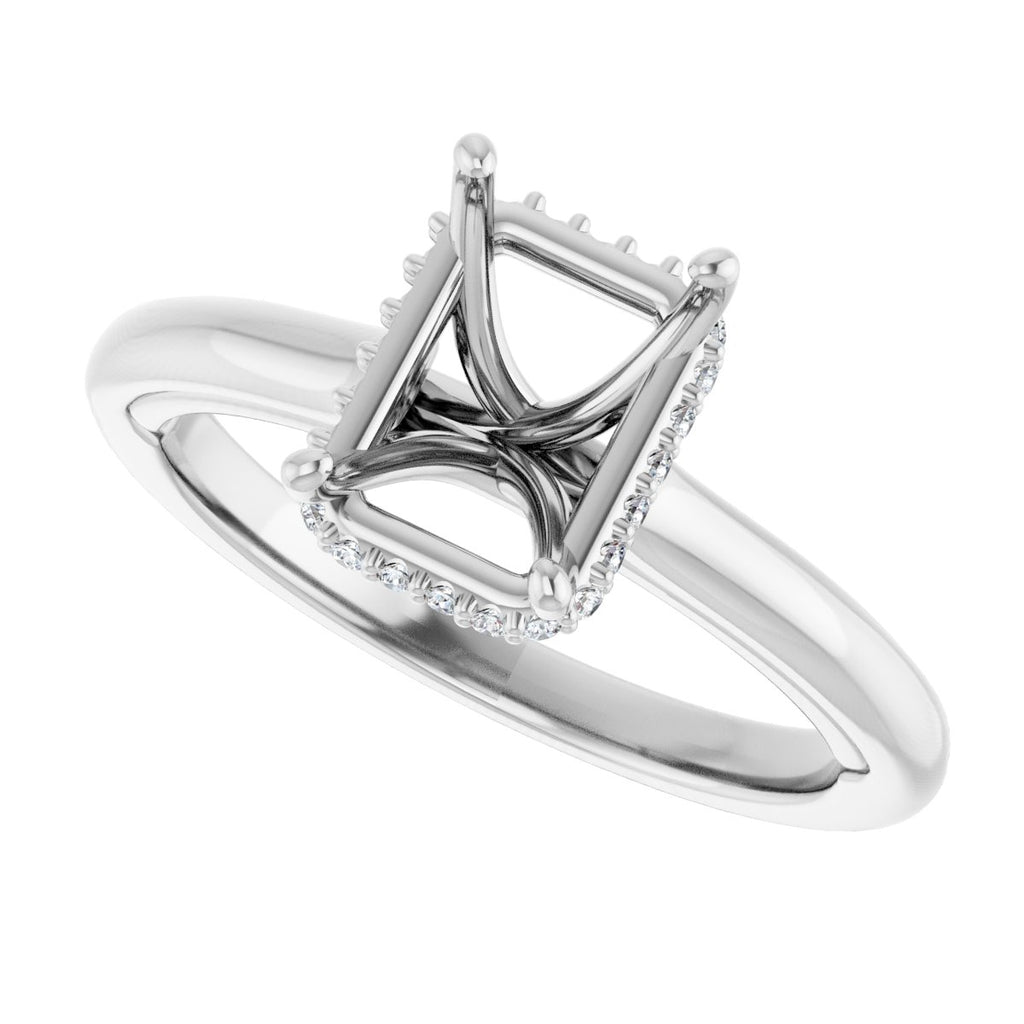 Hidden Halo-Style Engagement Ring