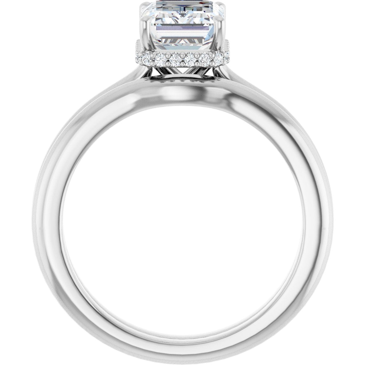 Hidden Halo-Style Engagement Ring