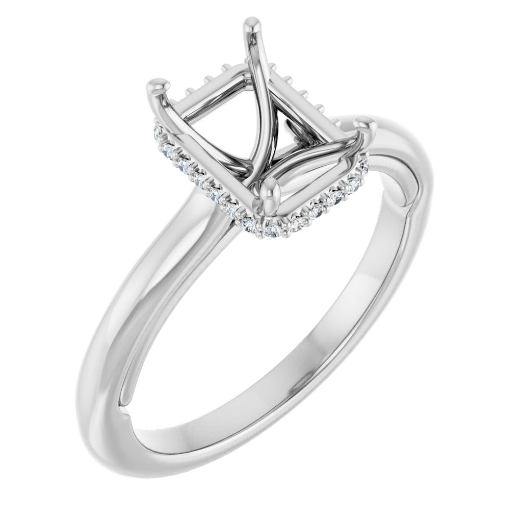 Hidden Halo-Style Engagement Ring