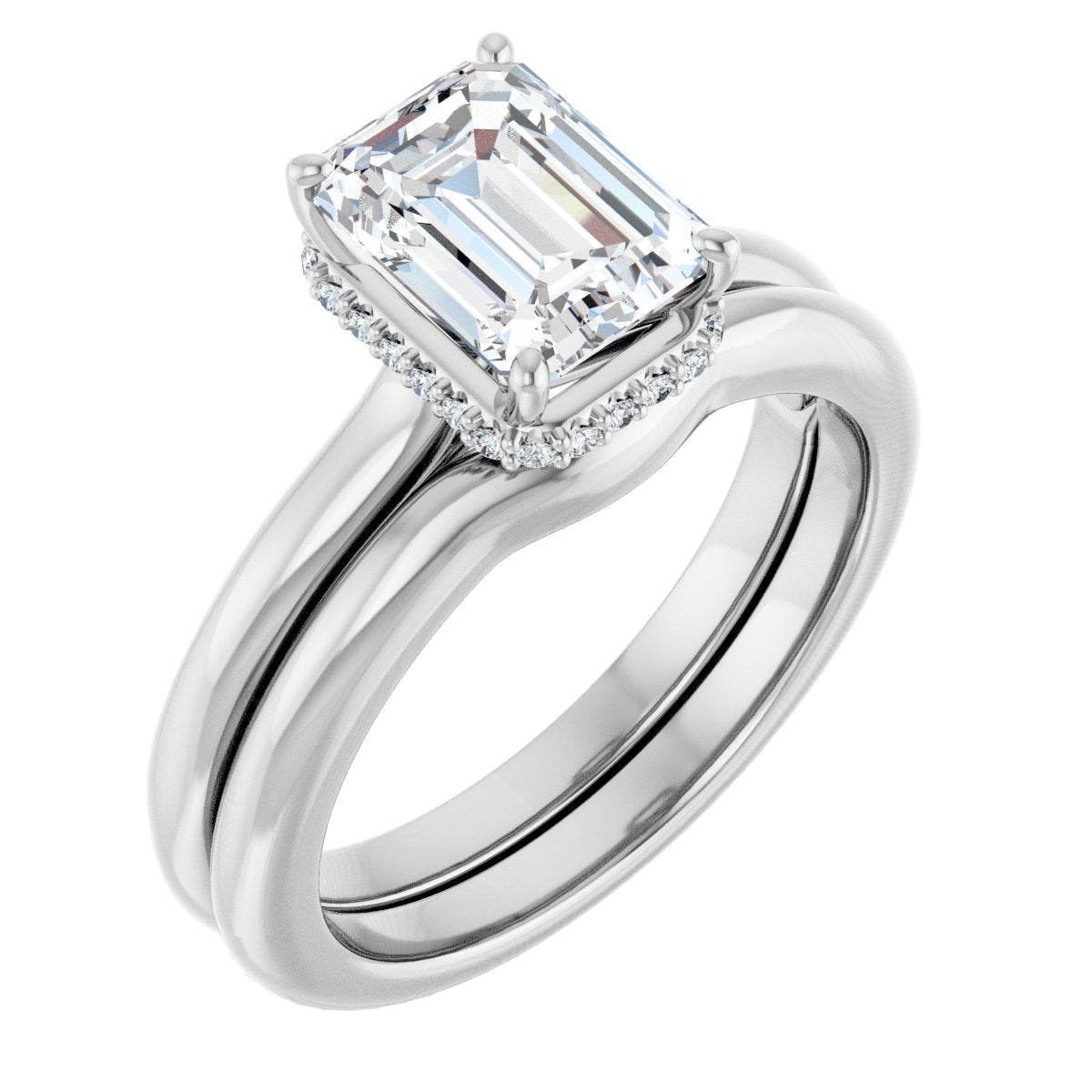 Hidden Halo-Style Engagement Ring
