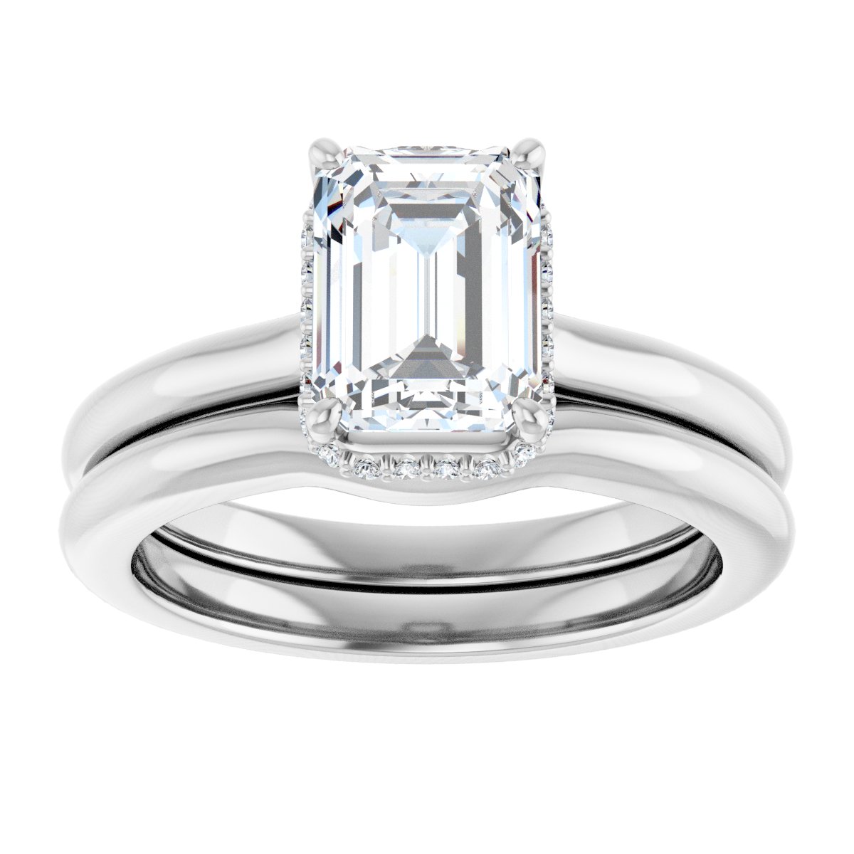 Hidden Halo-Style Engagement Ring