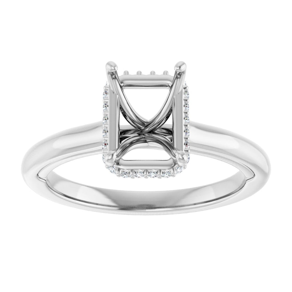 Hidden Halo-Style Engagement Ring