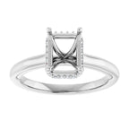 Hidden Halo-Style Engagement Ring