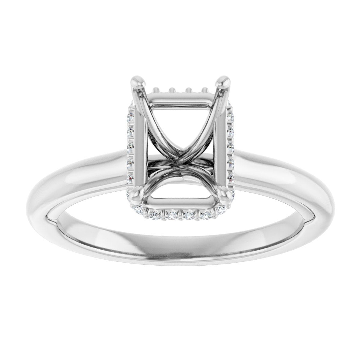 Hidden Halo-Style Engagement Ring