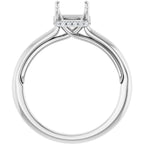 Hidden Halo-Style Engagement Ring
