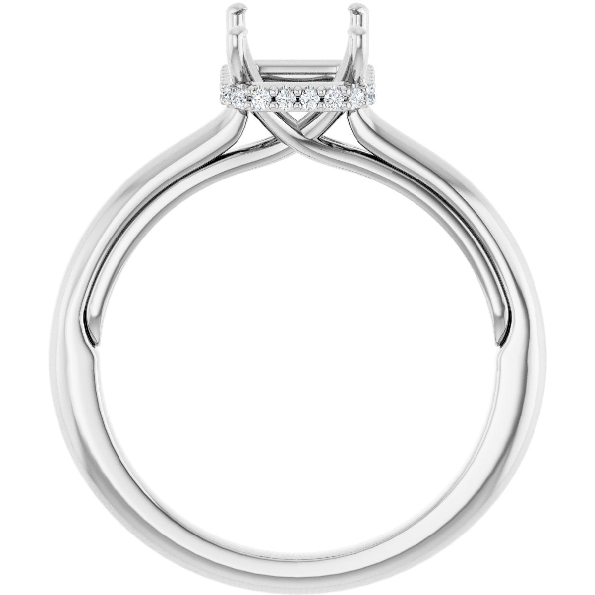 Hidden Halo-Style Engagement Ring