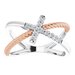 Accented Cross Rope Ring