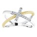 Accented Cross Rope Ring