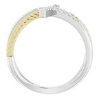 Accented Cross Rope Ring