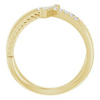 Accented Cross Rope Ring