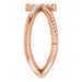 Accented Cross Rope Ring