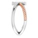 Accented Cross Rope Ring