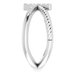 Accented Cross Rope Ring