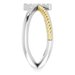 Accented Cross Rope Ring