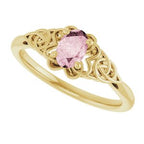 Celtic-Inspired Solitaire Ring