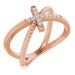 Accented Cross Rope Ring