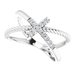 Accented Cross Rope Ring