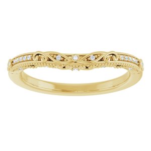 Accented Sculptural Engagement Ring or Band