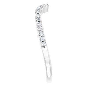Accented Negative Space Engagement Ring or Band