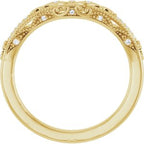 Accented Sculptural Engagement Ring or Band