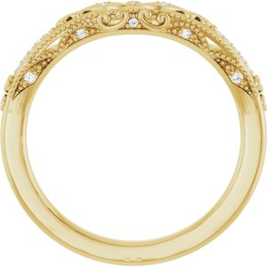 Accented Sculptural Engagement Ring or Band