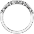 Accented Sculptural Engagement Ring or Band