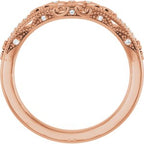 Accented Sculptural Engagement Ring or Band
