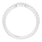 Accented Negative Space Engagement Ring or Band