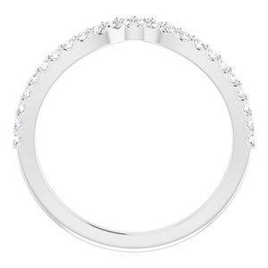Accented Negative Space Engagement Ring or Band
