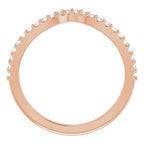 Accented Negative Space Engagement Ring or Band