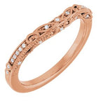 Accented Sculptural Engagement Ring or Band