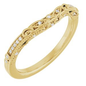 Accented Sculptural Engagement Ring or Band