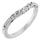 Accented Sculptural Engagement Ring or Band